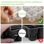 4Pcs Mini Greenhouse 12 Compartments Indoor Greenhouse Propagation Greenhouse Nursery Box With Air Vent