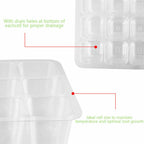 4Pcs Mini Greenhouse 12 Compartments Indoor Greenhouse Propagation Greenhouse Nursery Box With Air Vent