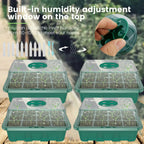 4Pcs Mini Greenhouse 12 Compartments Indoor Greenhouse Propagation Greenhouse Nursery Box With Air Vent