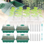 4Pcs Mini Greenhouse 12 Compartments Indoor Greenhouse Propagation Greenhouse Nursery Box With Air Vent